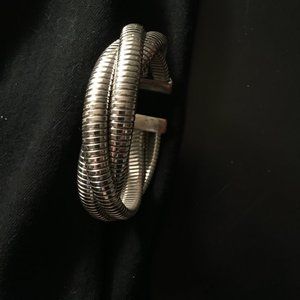 Chico's Criss-Cross Silver Bracelet